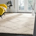 thumbnail image 1 of SAFAVIEH Arizona Almira Geometric Shag Area Rug, Ivory/Grey, 5'1" x 7'6", 1 of 6