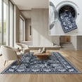 thumbnail image 1 of SAFAVIEH Arizona Amadine Paisley Machine Washable Area Rug, Black/Grey, 5' x 8', 1 of 13