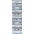 thumbnail image 1 of SAFAVIEH Arizona Aodhagan Aztec Machine Washable Runner Rug, Blue/Rust, 2'6" x 8', 1 of 1