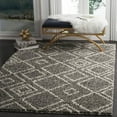 thumbnail image 1 of SAFAVIEH Arizona Basil Geometric Diamonds Shag Area Rug, Brown/Ivory, 9' x 12', 1 of 10