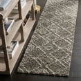 thumbnail image 1 of SAFAVIEH Arizona Basil Geometric Diamonds Shag Runner Rug, Brown/Ivory, 2'3" x 12', 1 of 6