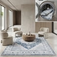 thumbnail image 1 of Safavieh Arizona 6'-0" x 9'-0" Polyester Power Loomed Rug in Ivory / Blue, 1 of 13