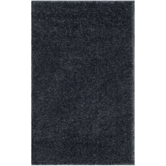 SAFAVIEH Arizona Cady Solid Shag Area Rug, Blue, 3' x 5'