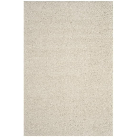 SAFAVIEH Arizona Cady Solid Shag Area Rug, Cream, 6'7" x 9'2"