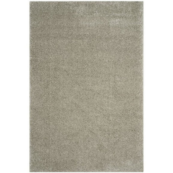 SAFAVIEH Arizona Cady Solid Shag Area Rug, Silver, 5'1" x 7'6"