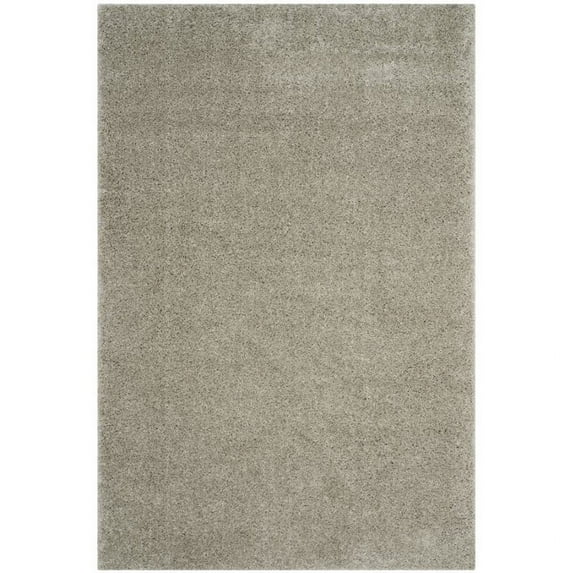 SAFAVIEH Arizona Cady Solid Shag Area Rug, Silver, 5'1" x 7'6"