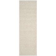 SAFAVIEH Arizona Cady Solid Shag Runner Rug, Cream, 2'3" x 8'