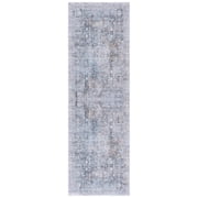 SAFAVIEH Arizona Carson Distressed Polyester Machine Washable Runner Rug, Beige/Charcoal, 2'6" x 6'