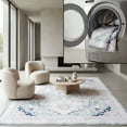 thumbnail image 1 of SAFAVIEH Arizona Desi Medallion Polyester Area Rug, Ivory/Aqua, 9' x 12', 1 of 12
