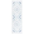 thumbnail image 1 of SAFAVIEH Arizona Desi Medallion Polyester Runner Rug, Ivory/Aqua, 2'6" x 8', 1 of 6