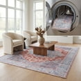 thumbnail image 1 of SAFAVIEH Arizona Fredrick Distressed Machine Washable Area Rug, Light Blue/Rust, 8' x 10', 1 of 14