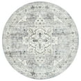 thumbnail image 1 of SAFAVIEH Arizona Gorica Distressed Polyester Machine Washable Area Rug, Light Grey/Beige, 8' x 8' Round, 1 of 10