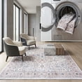 thumbnail image 1 of SAFAVIEH Arizona Gorica Distressed Polyester Machine Washable Area Rug, Peach/Beige, 4' x 6', 1 of 13