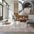 thumbnail image 1 of SAFAVIEH Arizona Heather Medallion Machine Washable Area Rug, Olive/Red, 3' x 5', 1 of 13