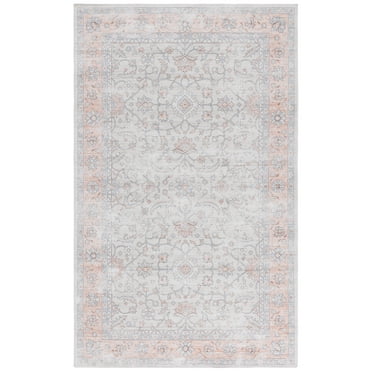 SAFAVIEH Arizona Karena Floral Machine Washable Area Rug, Sage/Rust, 8' x 10'