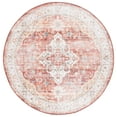 thumbnail image 1 of SAFAVIEH Arizona Lancaster Oriental Polyester Area Rug, Rust/Gold, 6' x 6' Round, 1 of 7