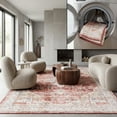 thumbnail image 1 of SAFAVIEH Arizona Lancaster Oriental Polyester Area Rug, Rust/Gold, 6' x 6' Square, 1 of 13