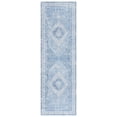thumbnail image 1 of SAFAVIEH Arizona Melinda Medallion Polyester Machine Washable Runner Rug, Light Blue/Blue, 2'6" x 8', 1 of 10