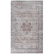 SAFAVIEH Arizona Melvin Medallion Machine Washable Area Rug, Sage/Rust, 8' x 10'