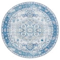 thumbnail image 1 of SAFAVIEH Arizona Merrilyn Oriental Machine Washable Area Rug, Beige/Blue, 6' x 6' Round, 1 of 9