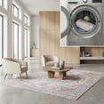 thumbnail image 1 of SAFAVIEH Arizona Mia Medallion Machine Washable Area Rug, Turquoise/Rust, 4' x 6', 1 of 8