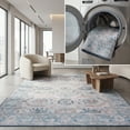 thumbnail image 1 of SAFAVIEH Arizona Oralee Oriental Machine Washable Area Rug, Blue/Beige, 3' x 5', 1 of 8