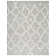 thumbnail image 1 of SAFAVIEH Arizona Quinn Geometric Shag Area Rug, Grey/Ivory, 3' x 5', 1 of 10