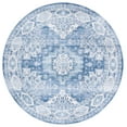 thumbnail image 1 of SAFAVIEH Arizona Reannon Oriental Polyester Machine Washable Area Rug, Light Blue/Blue, 6' x 6' Round, 1 of 7