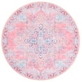thumbnail image 1 of SAFAVIEH Arizona Rita Oriental Machine Washable Area Rug, Pink/Beige, 6' x 6' Round, 1 of 10
