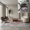 thumbnail image 1 of SAFAVIEH Arizona Robina Oriental Machine Washable Area Rug, Red/Navy, 6' x 9', 1 of 13