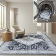 thumbnail image 1 of SAFAVIEH Arizona Roderick Oriental Machine Washable Area Rug, Grey Green/Ivory, 5' x 8', 1 of 13