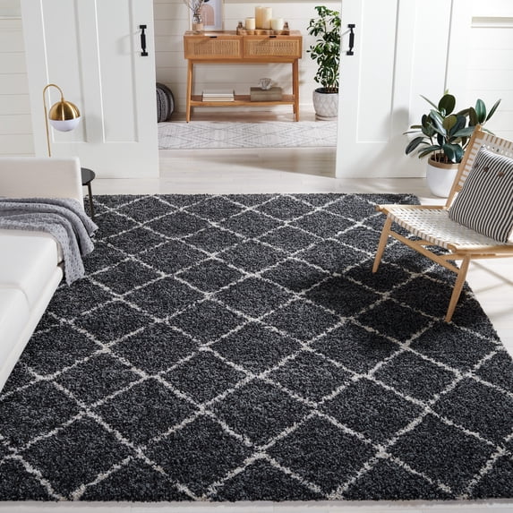 SAFAVIEH Arizona Shag ASG742C Anthracite / Beige Rug