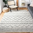 thumbnail image 1 of Safavieh Arizona Teagan Geometric Shag Area Rug, Ivory/Black, 6'7" x 9'2", 1 of 11