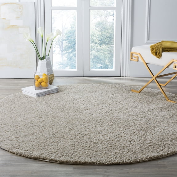 SAFAVIEH Arizona Shag Collection ASG820D Linen Rug