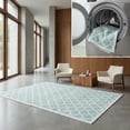 thumbnail image 1 of SAFAVIEH Arizona Shevon Trellis Polyester Area Rug, Sage/Ivory, 5' x 8', 1 of 13