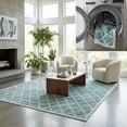 thumbnail image 1 of SAFAVIEH Arizona Shevon Trellis Polyester Machine Washable Area Rug, Green, 6' x 9', 1 of 13