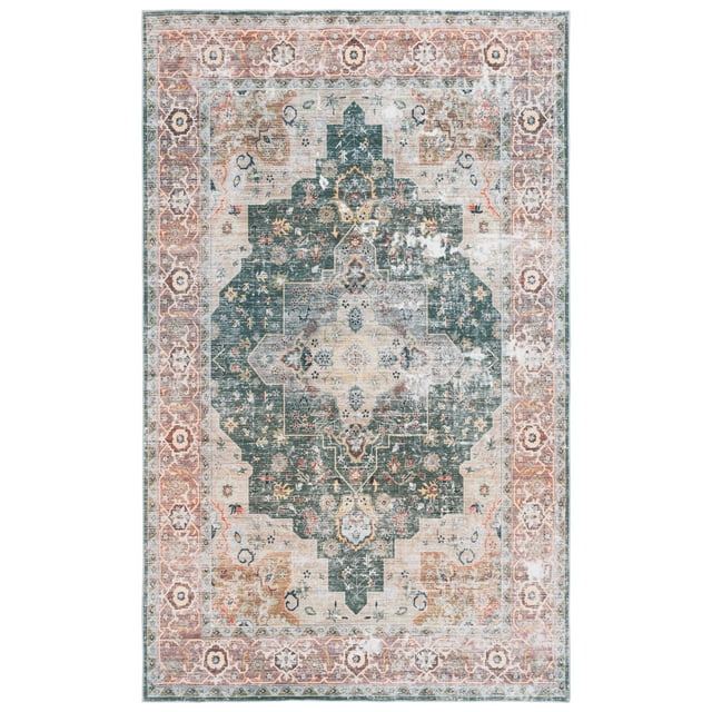 SAFAVIEH Arizona Shirley Oriental Machine Washable Area Rug, Green