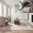 thumbnail image 1 of SAFAVIEH Arizona Tayler Medallion Polyester Area Rug, Beige/Rust, 8' x 10', 1 of 13
