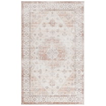 SAFAVIEH Arizona Tayler Medallion Polyester Area Rug, Beige/Rust, 8' x 10'
