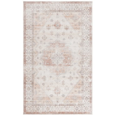 SAFAVIEH Arizona Tayler Medallion Polyester Area Rug, Beige/Rust, 8' x 10'