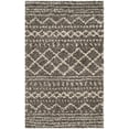 thumbnail image 1 of SAFAVIEH Arizona Teagan Geometric Shag Area Rug, Brown/Ivory, 3'2" x 5', 1 of 6
