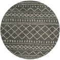 thumbnail image 1 of SAFAVIEH Arizona Teagan Geometric Shag Area Rug, Brown/Ivory, 5'1" x 5'1" Round, 1 of 6