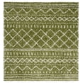 thumbnail image 1 of SAFAVIEH Arizona Teagan Geometric Shag Area Rug, Green/Ivory, 5'1" x 5'1" Square, 1 of 11