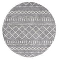 thumbnail image 1 of SAFAVIEH Arizona Teagan Geometric Shag Area Rug, Grey/Ivory, 3'2" x 3'2" Round, 1 of 8