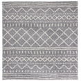 thumbnail image 1 of SAFAVIEH Arizona Teagan Geometric Shag Area Rug, Grey/Ivory, 3'2" x 3'2" Square, 1 of 8