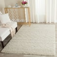 thumbnail image 1 of SAFAVIEH Arizona Teagan Geometric Shag Area Rug, Ivory/Beige, 4' x 6', 1 of 7