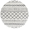 thumbnail image 1 of SAFAVIEH Arizona Teagan Geometric Shag Area Rug, Ivory/Black, 3'2" x 3'2" Round, 1 of 8