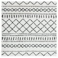thumbnail image 1 of SAFAVIEH Arizona Teagan Geometric Shag Area Rug, Ivory/Black, 6'7" x 6'7" Square, 1 of 11