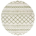 thumbnail image 1 of SAFAVIEH Arizona Teagan Geometric Shag Area Rug, Ivory/Green, 3'2" x 3'2" Round, 1 of 11