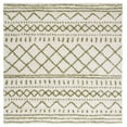 thumbnail image 1 of SAFAVIEH Arizona Teagan Geometric Shag Area Rug, Ivory/Green, 6'7" x 6'7" Square, 1 of 11